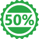 Badge 50%