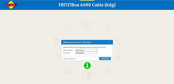 AVM FRITZ!Box 6490 Cable Step 1