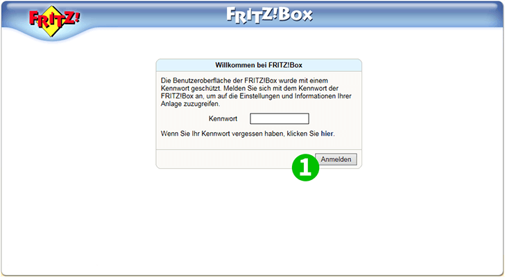 AVM FRITZ!Box 7113 Step 1