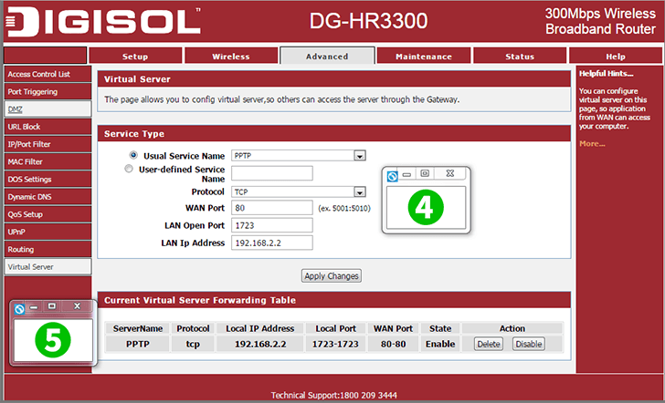 Digisol DG-HR3300 Steps 4-5