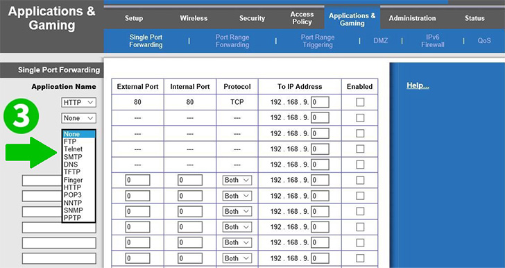 Linksys E2500 Step 3