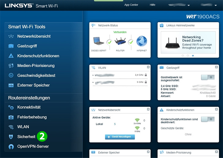 Linksys WRT1900ACS Step 2