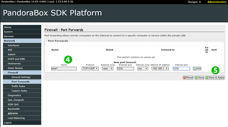 Pandorabox SDK version 14.09 Steps 4-5