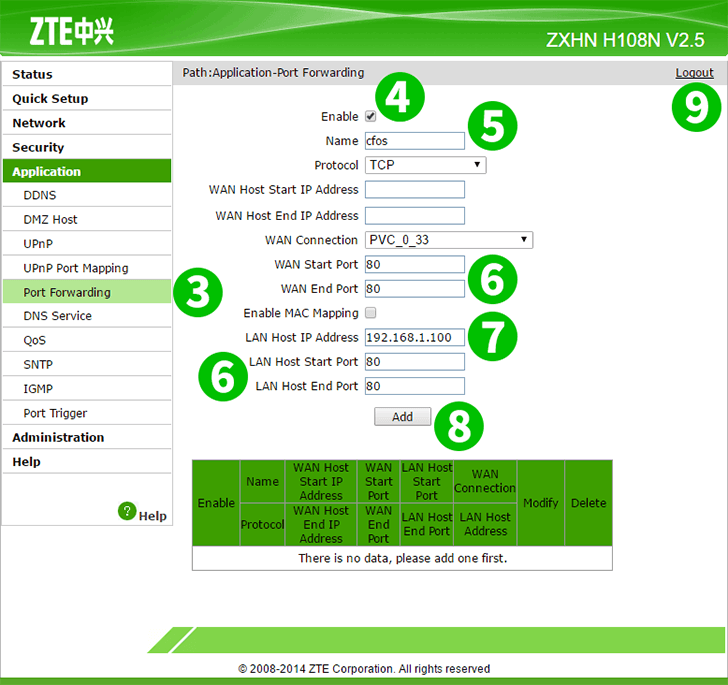 ZTE ZHXN H108N V2.5 Steps 3-9